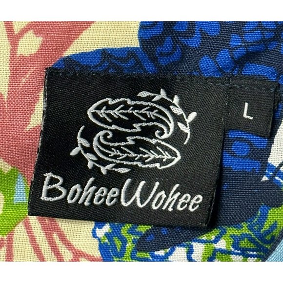 VTG Bohee Wohee Summer Beachy Vacation Tropical Butterfly Stylish Dress SZ Large - Picture 6 of 6